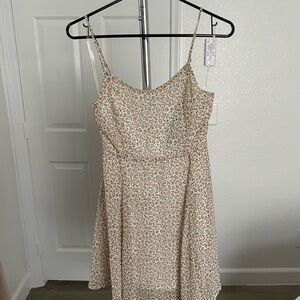 Papermoon Cream Floral Mini Dress